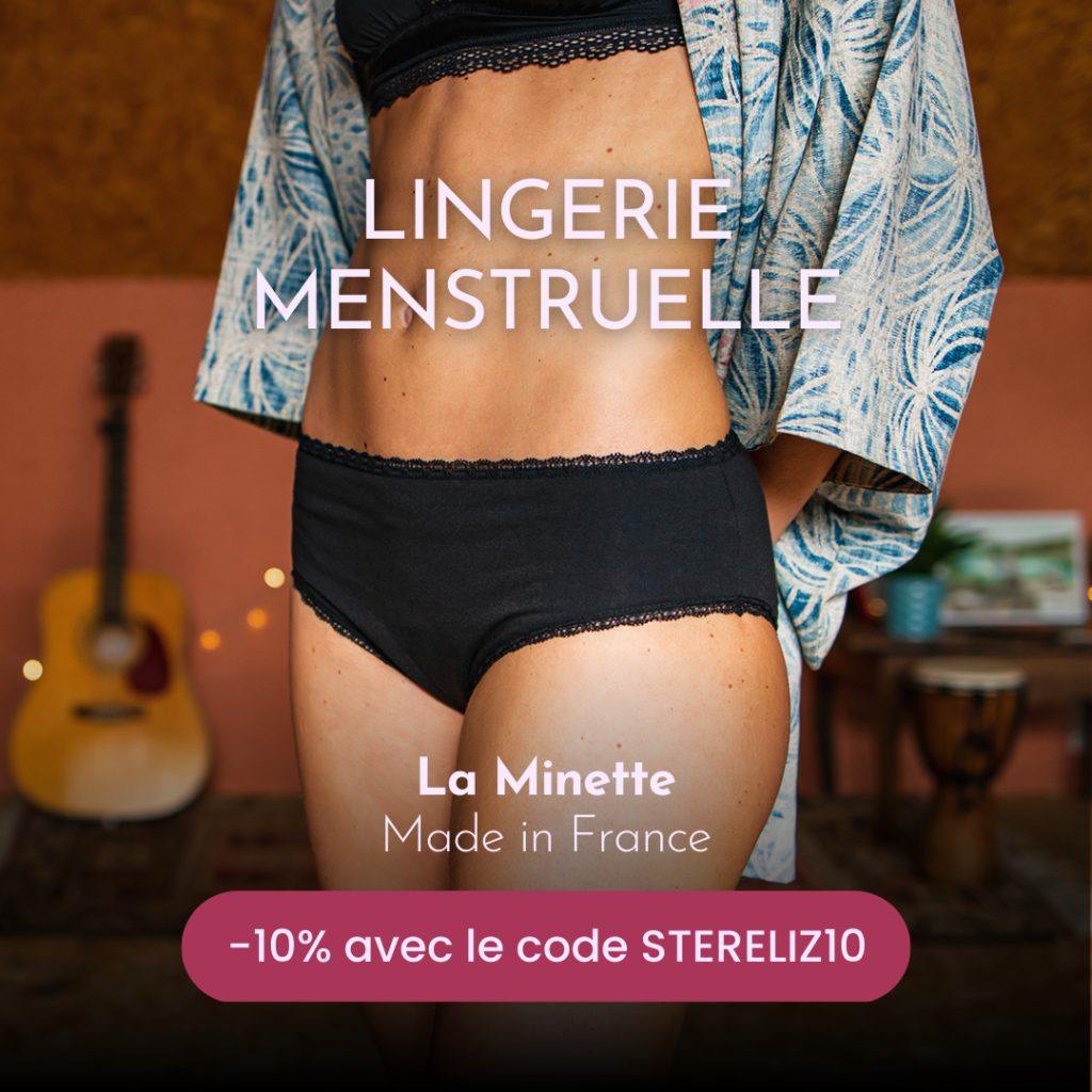 Bannières publicitaires mobile Sterilisezmoi lingerie menstruelle La minette page Comprendre les méthodes de stérilisation à visée contraceptive